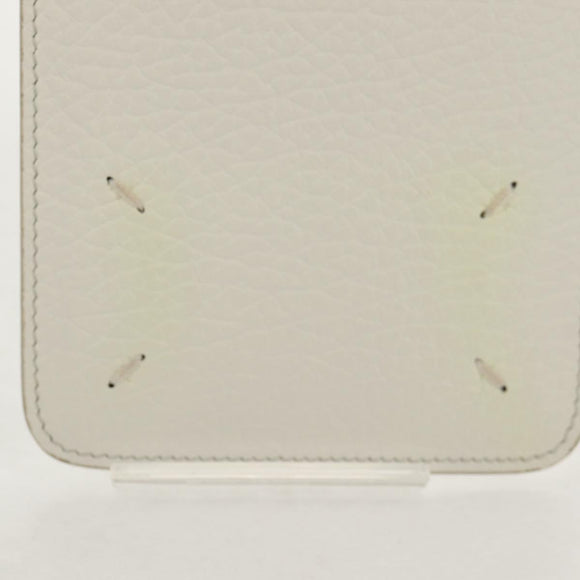 Maison Margiela Smart phone Shoulder Pouch White Silver Auth 154208M