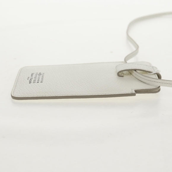 Maison Margiela Smart phone Shoulder Pouch White Silver Auth 154208M