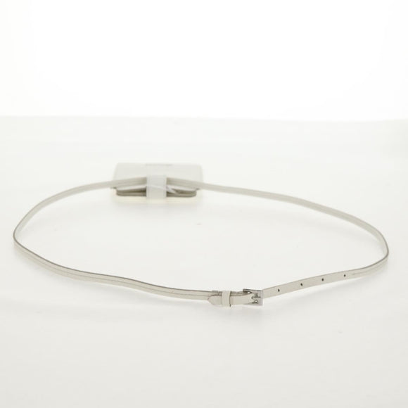 Maison Margiela Smart phone Shoulder Pouch White Silver Auth 154208M