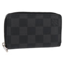 LOUIS VUITTON Damier Graphite Zippy Coin Purse Coin Purse N63076 LV Auth 154209-1