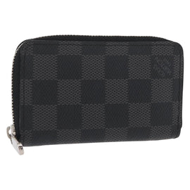 LOUIS VUITTON Damier Graphite Zippy Coin Purse Coin Purse N63076 LV Auth 154209