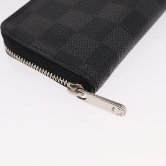 LOUIS VUITTON Damier Graphite Zippy Coin Purse Coin Purse N63076 LV Auth 154209