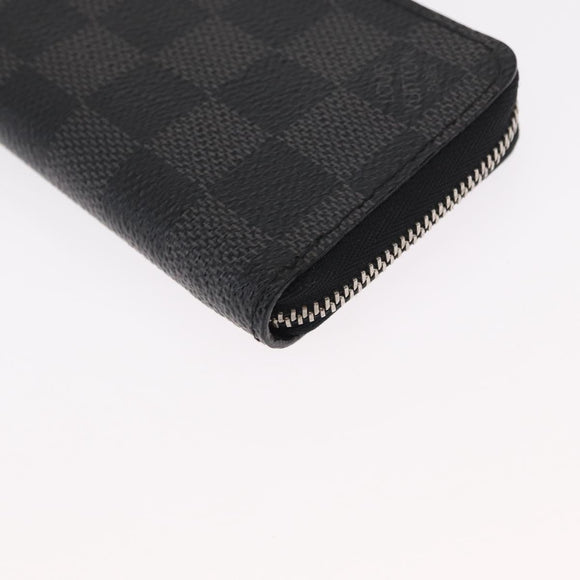 LOUIS VUITTON Damier Graphite Zippy Coin Purse Coin Purse N63076 LV Auth 154209