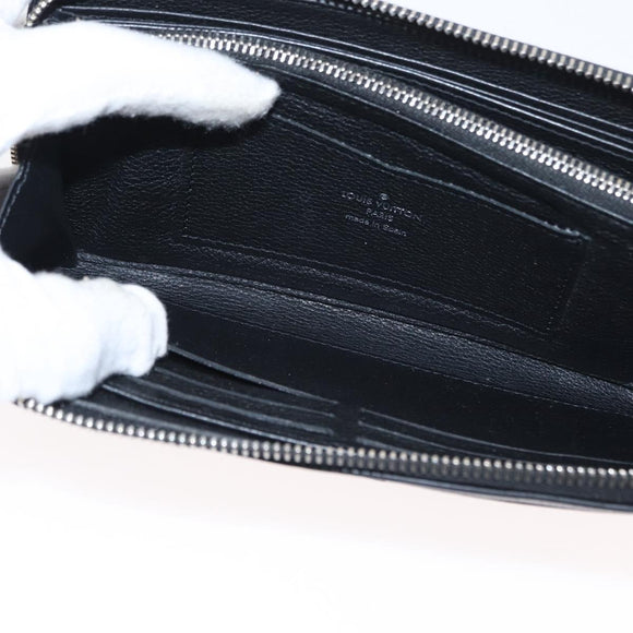 LOUIS VUITTON Zippy Rock Me Long Wallet Leather Black M62622 LV Auth 154214