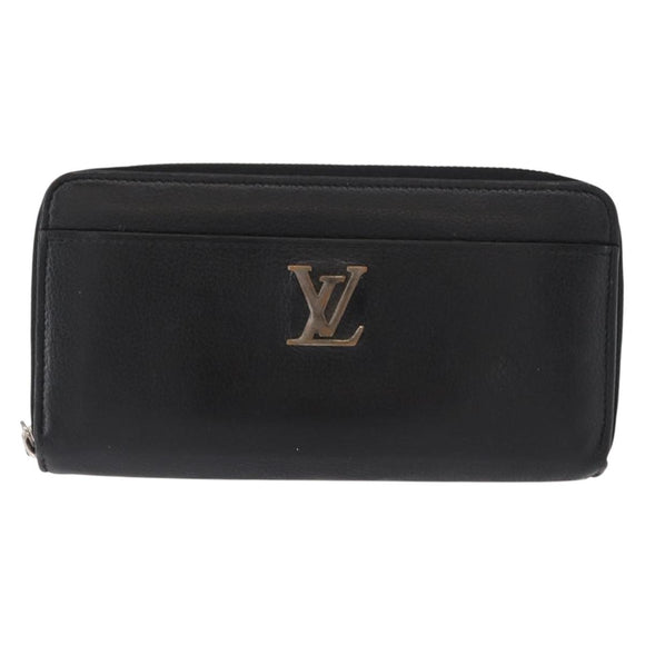 LOUIS VUITTON Zippy Rock Me Long Wallet Leather Black M62622 LV Auth 154214