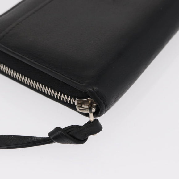 LOUIS VUITTON Zippy Rock Me Long Wallet Leather Black M62622 LV Auth 154214