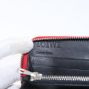 LOEWE Long Wallet Leather Red Silver Auth 154215-9