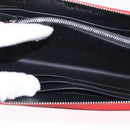LOEWE Long Wallet Leather Red Silver Auth 154215-19