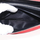 LOEWE Long Wallet Leather Red Silver Auth 154215-20