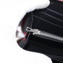 LOEWE Long Wallet Leather Red Silver Auth 154215-21