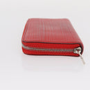 LOEWE Long Wallet Leather Red Silver Auth 154215-4