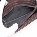 GUCCI GG Supreme Web Sherry Line Long Wallet PVC Beige Red 523153 Auth 154216-19