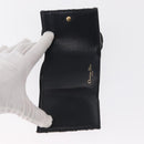 Christian Dior Trotter Canvas Trifold Wallet Navy Gold Auth 154218-9