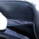 Christian Dior Trotter Canvas Dreifach-Geldbörse Navy Gold Auth 154218-12