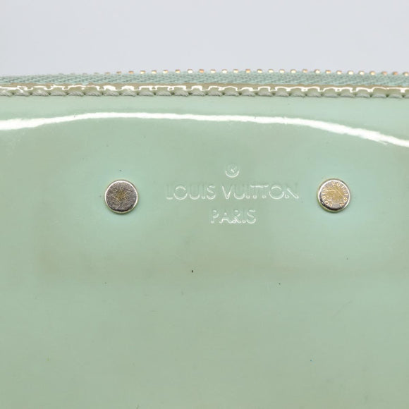LOUIS VUITTON Vernis Miroir Pochette Cles Purse Mint Green M63854 LV Auth 154221