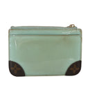 LOUIS VUITTON Vernis Miroir Pochette Cles Purse Mint Green M63854 LV Auth 154221-2