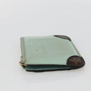 LOUIS VUITTON Vernis Miroir Pochette Cles Purse Mint Green M63854 LV Auth 154221-4