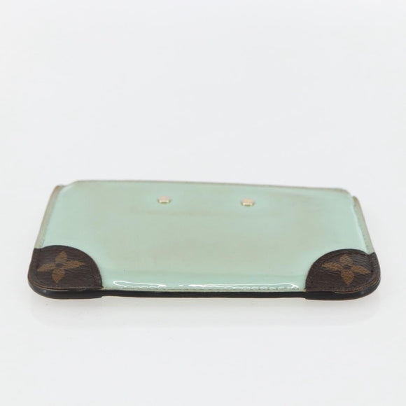 LOUIS VUITTON Vernis Miroir Pochette Cles Purse Mint Green M63854 LV Auth 154221