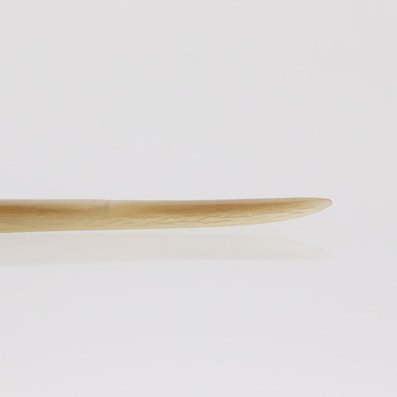 HERMES Buffalo Horn Kankanashi plastic Beige Auth 154222