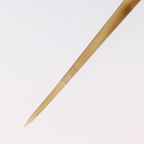 HERMES Buffalo Horn Kankanashi plastic Beige Auth 154222