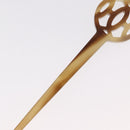 HERMES Buffalo Horn Kankanashi plastic Beige Auth 154222-5