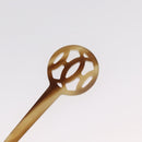 HERMES Buffalo Horn Kankanashi plastic Beige Auth 154222-6