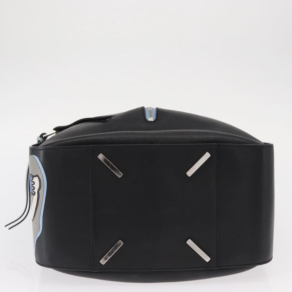 LOEWE Hammock Bag Leather Loewe x Paula's Ibiza Black Silver Auth 154224SM