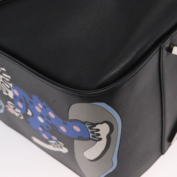 LOEWE Hammock Bag Leather Loewe x Paula's Ibiza Black Silver Auth 154224SM