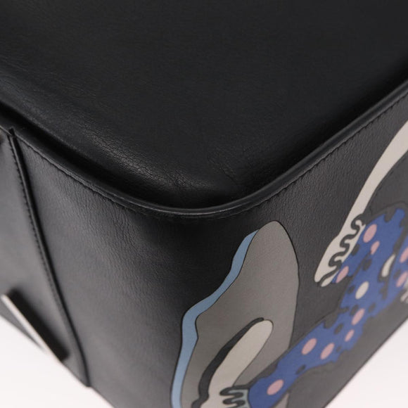 LOEWE Hammock Bag Leather Loewe x Paula's Ibiza Black Silver Auth 154224SM