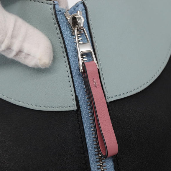 LOEWE Hammock Bag Leather Loewe x Paula's Ibiza Black Silver Auth 154224SM