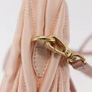 Miu Miu Matelasse Wonder Hand Bag Satin Pink Gold 5BC125 Auth 154226SM-19