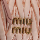 Miu Miu Matelasse Wonder Hand Bag Satin Pink Gold 5BC125 Auth 154226SM-20