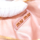 Miu Miu Matelasse Wonder Hand Bag Satin Pink Gold 5BC125 Auth 154226SM-21