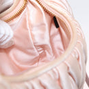 Miu Miu Matelasse Wonder Hand Bag Satin Pink Gold 5BC125 Auth 154226SM-23
