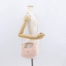 Miu Miu Matelasse Wonder Hand Bag Satin Pink Gold 5BC125 Auth 154226SM-24