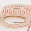 Miu Miu Matelasse Wonder Hand Bag Satin Pink Gold 5BC125 Auth 154226SM-6