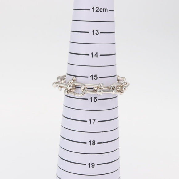 TIFFANY&Co. Hardware Large Bracelet Ag925 Silver Auth 154227SM