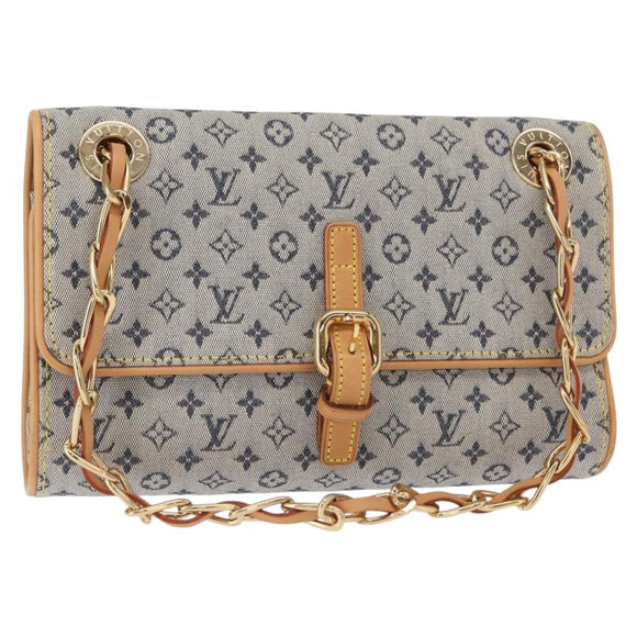 LOUIS VUITTON Monogram Mini Camille Chain Shoulder Bag Blue M92002 Auth 154228SM