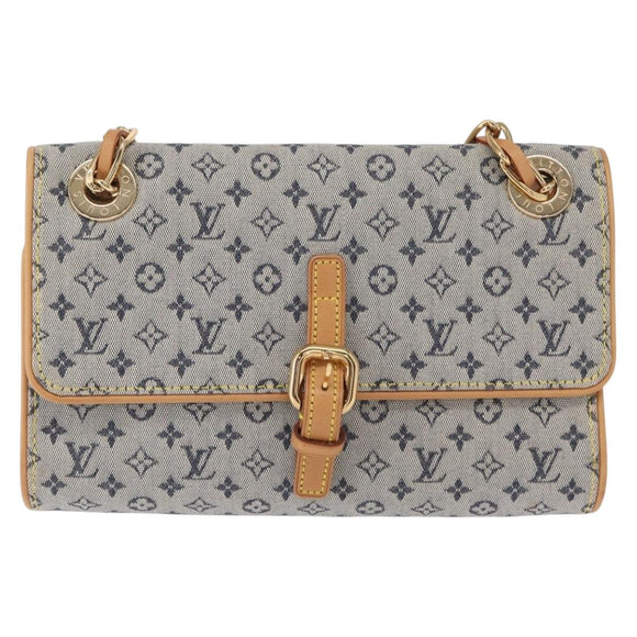 LOUIS VUITTON Monogram Mini Camille Chain Shoulder Bag Blue M92002 Auth 154228SM