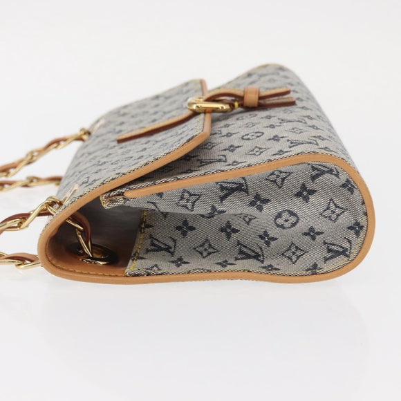 LOUIS VUITTON Monogram Mini Camille Chain Shoulder Bag Blue M92002 Auth 154228SM