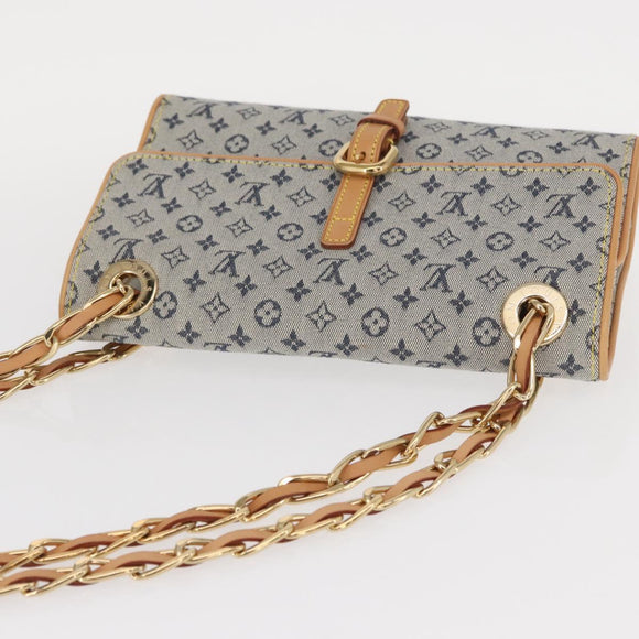 LOUIS VUITTON Monogram Mini Camille Chain Shoulder Bag Blue M92002 Auth 154228SM