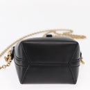SAINT LAURENT Micro Hand Bag Leather Black Gold Auth 154229SM-11