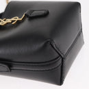 SAINT LAURENT Micro Hand Bag Leather Black Gold Auth 154229SM-12