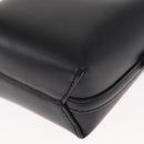 SAINT LAURENT Micro Hand Bag Leather Black Gold Auth 154229SM-15