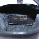 SAINT LAURENT Micro Hand Bag Leather Black Gold Auth 154229SM-17