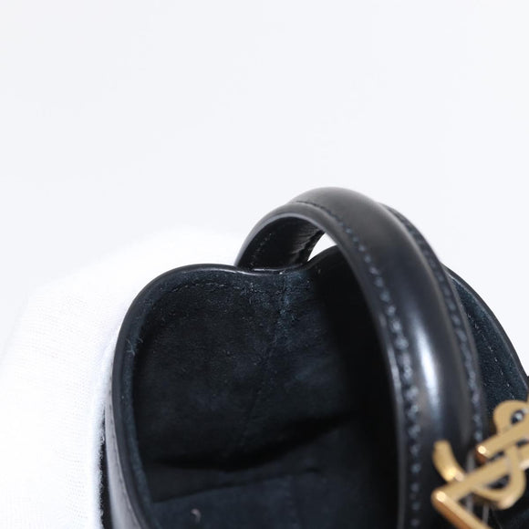 SAINT LAURENT Micro Handtasche Leder Schwarz Gold Original 154229SM