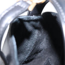 SAINT LAURENT Micro Hand Bag Leather Black Gold Auth 154229SM-20