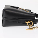 SAINT LAURENT Micro Hand Bag Leather Black Gold Auth 154229SM-4
