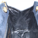 Salvatore Ferragamo Chain Shoulder Bag Suede Black Gold Auth 154232-17