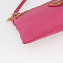 PRADA Shoulder Bag Nylon Pink Gold Auth 154238-15